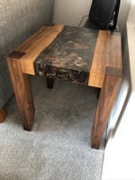 Wood and Copper Resin Coffee Table by Toms Wooddities Thumbnail